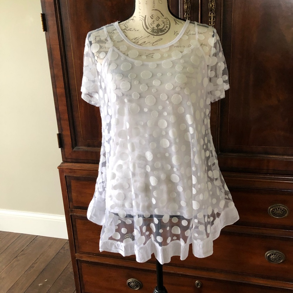 ⭐️⭐️BOGO 1/2 Flora Ashley layered top  size medium